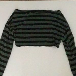 Woman’s striped crop top